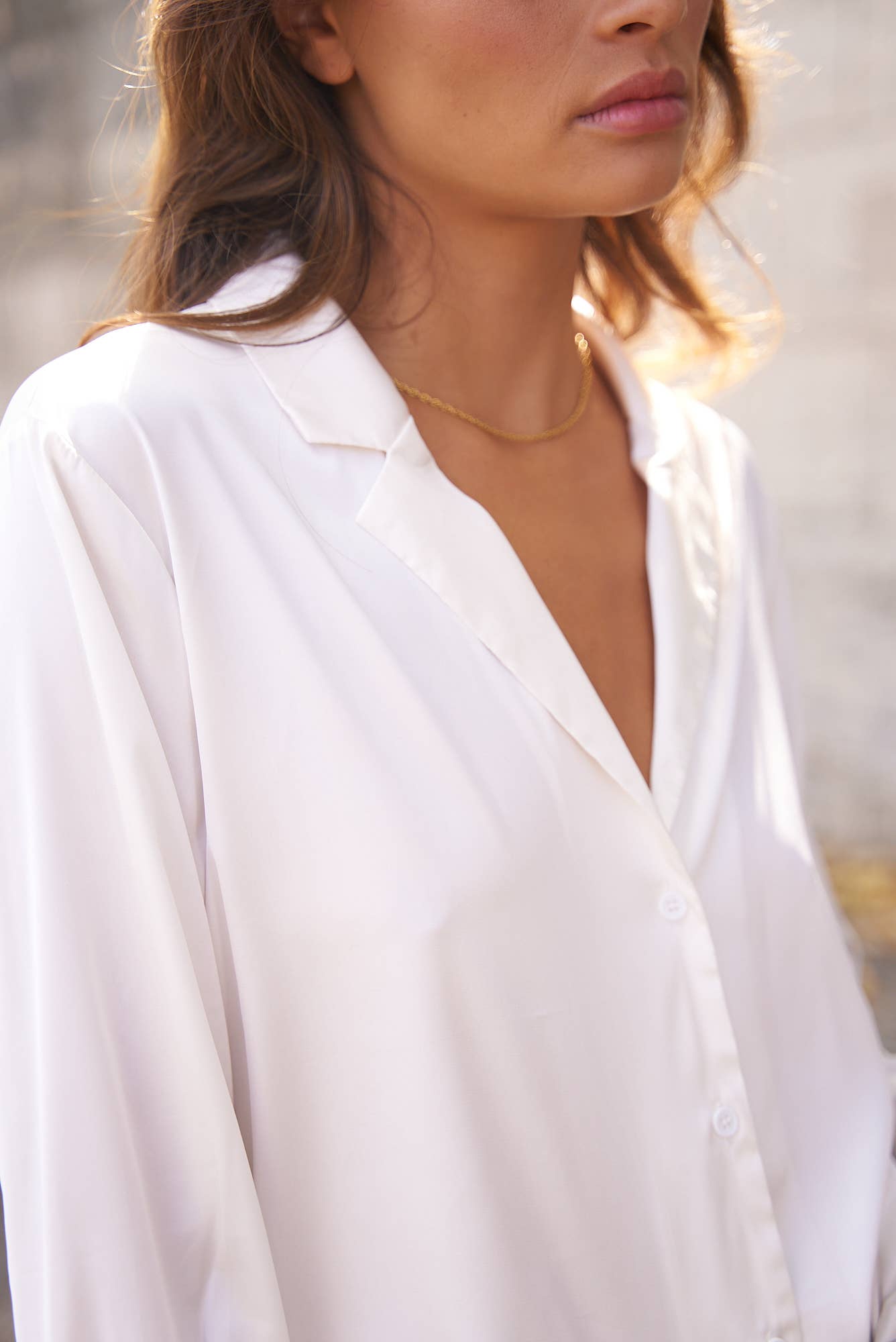 Paris Satin Collar Shirt