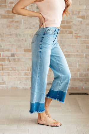Olivia High Rise Wide Leg Crop Jeans in Medium Wash - Video