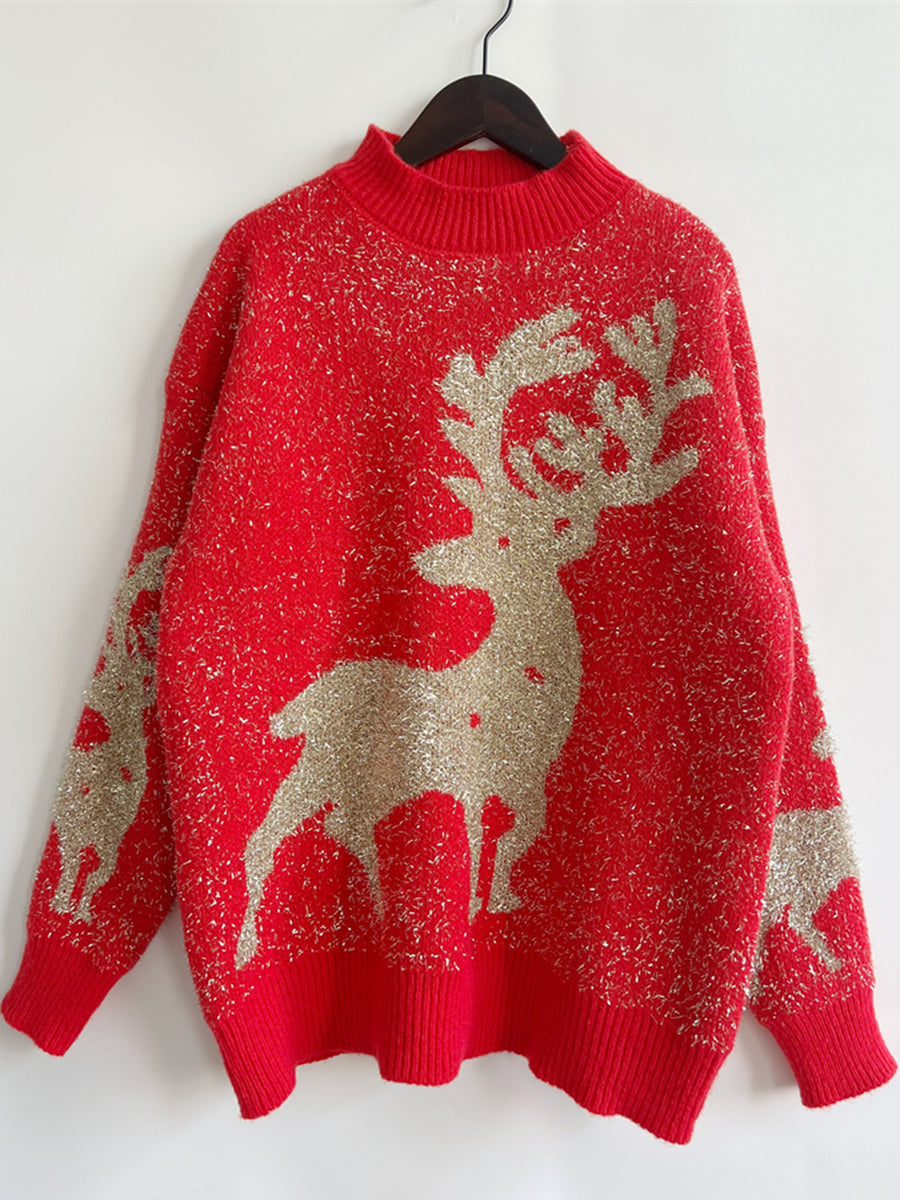 Christmas Element Round Neck Sweater