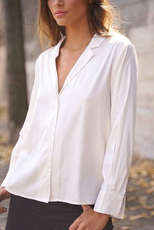 Paris Satin Collar Shirt