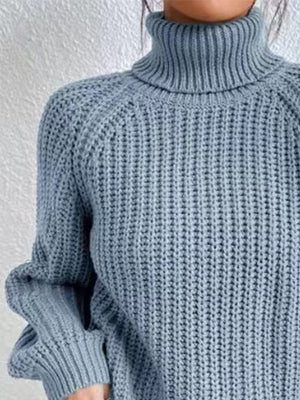 Rib-Knit Slit Sweater