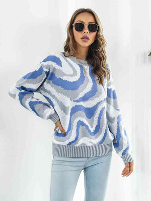 Swirl Round Neck Sweater