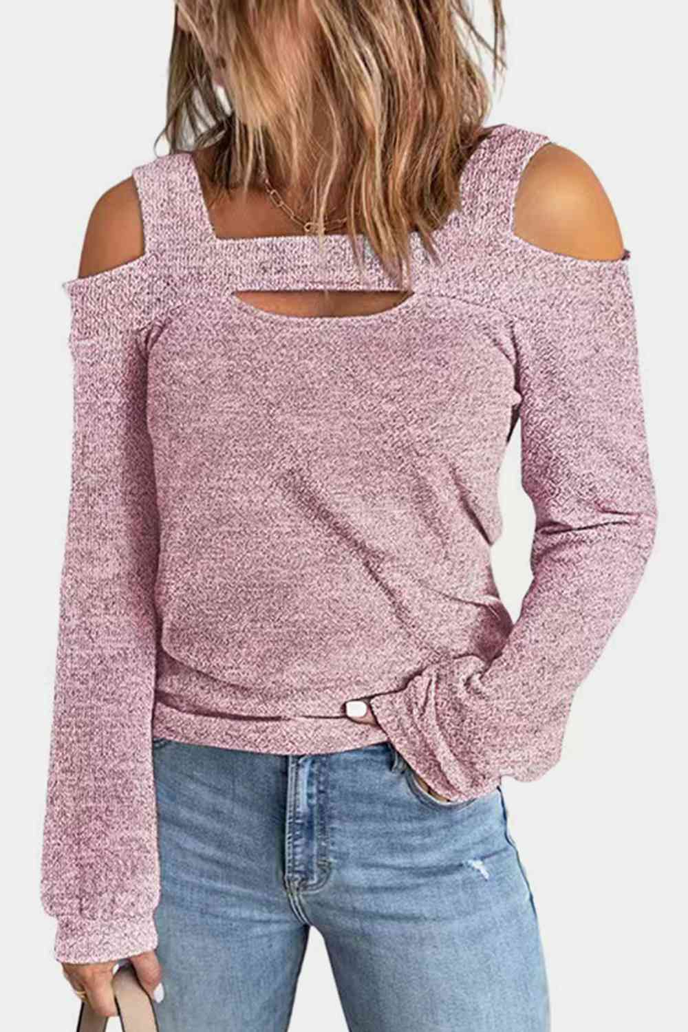 Cutout Cold Shoulder Blouse