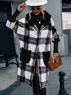 ***Restocked*** Plaid Button Down Hooded Jacket